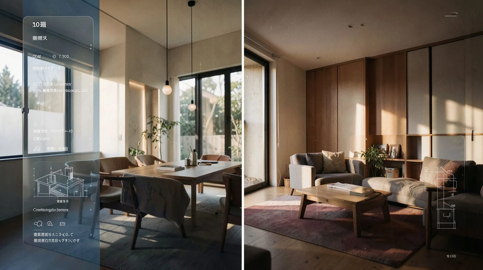 Modern Japanese apartment renovation interior with natural light and minimalist design